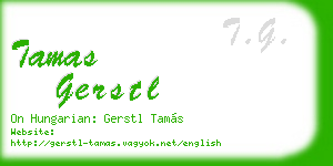 tamas gerstl business card
